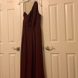 One strap wedding dress